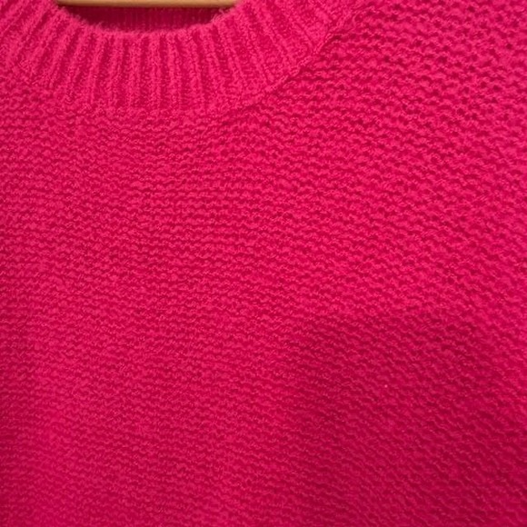 Jodifl Womens Barbiecore Sweater SzM Pink Balloon Sleeve 80s Chunky Knit Overszd - Picture 6 of 9